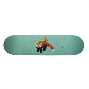 Red Panda & Owl Skateboard Deck