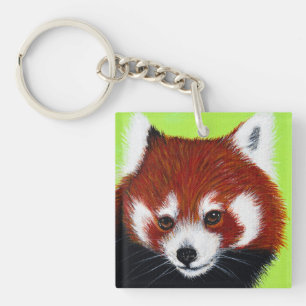 Red Panda Painting Keychain