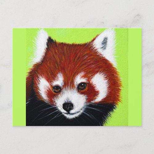 Red Panda Painting Postcard