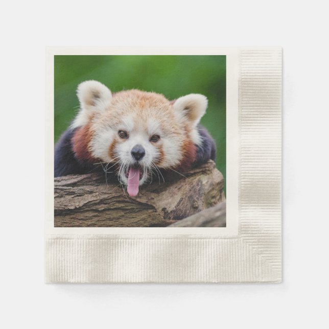 Red Panda Paper Napkins (Front)