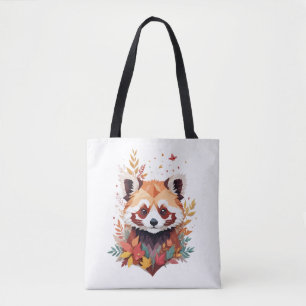 Red Panda Playful Adorable Fun Animal Colorful Joy Tote Bag