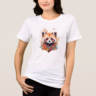 Red Panda Playful Adorable Fun Animal Colorful Joy Tri-Blend Shirt