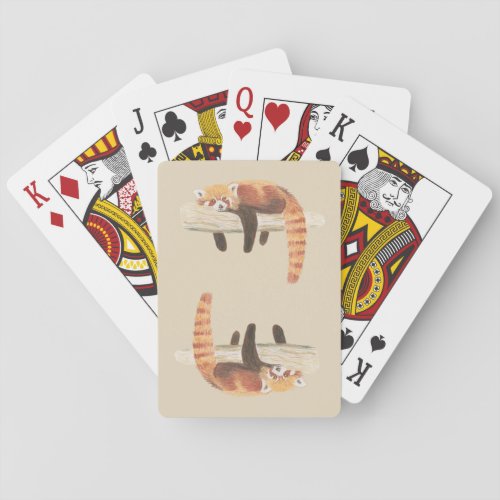 Red Panda Playing Cards