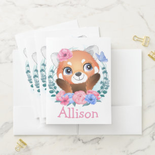 Red Panda Pocket Folder