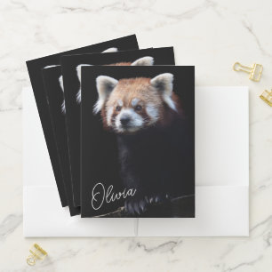 Red Panda Pocket Folder
