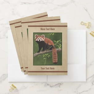 Red Panda Pocket Folder