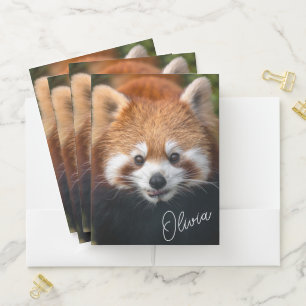 Red Panda Pocket Folder