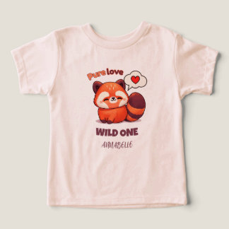 Red Panda Pure Love - First Birthday Girl Toddler T-shirt