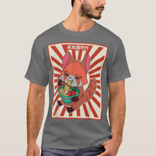 Red Panda Ramen Noodle Japan Cuisine Japanese Asia T-Shirt