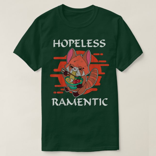 Red Panda Ramen Noodle Japan Cuisine Japanese Asia T-Shirt (Design Front)