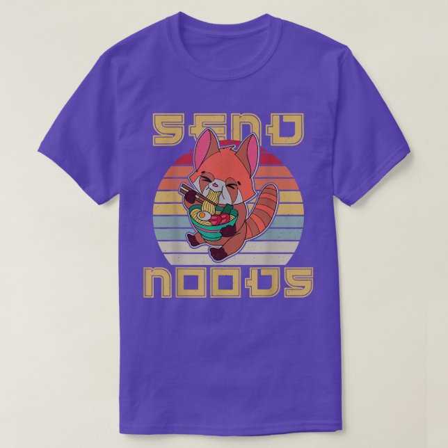 Red Panda Ramen Noodle Japan Cuisine Japanese Asia T-Shirt (Design Front)