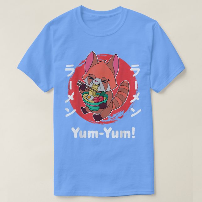 Red Panda Ramen Noodle Japan Cuisine Japanese Asia T-Shirt (Design Front)