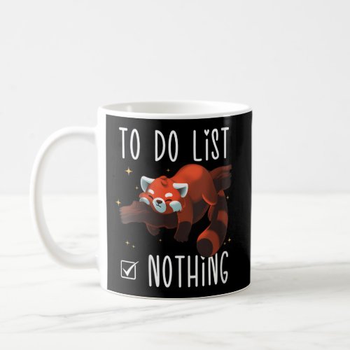 Red Panda Red Panda Lazy Animal To Do List Coffee Mug