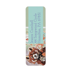 Red Panda Return Address Label