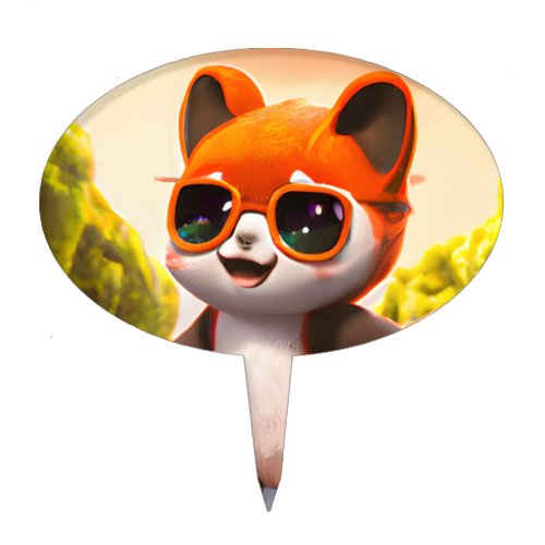 Red Panda Rides  Cake Topper