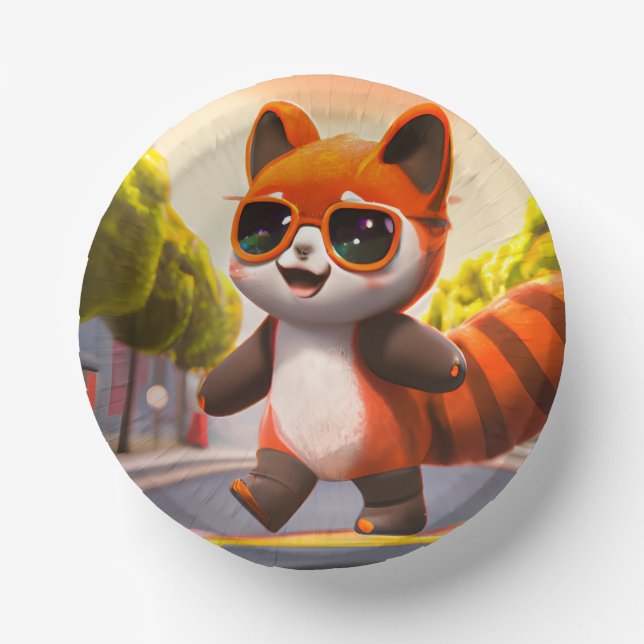 Red Panda Rides    Paper Bowls (Front)