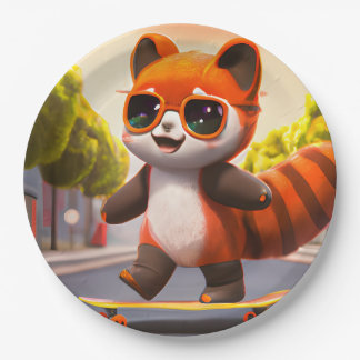 Red Panda Rides  Paper Plates