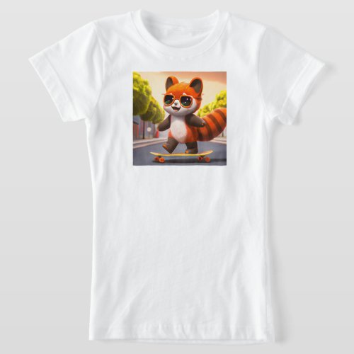 Red Panda Rides     T_Shirt