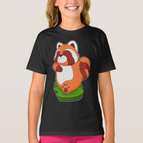 Red Panda Runner Running Sports T_Shirt