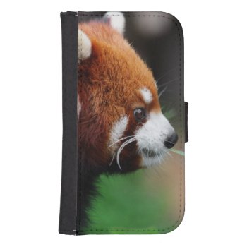 Red Panda Galaxy S4 Wallet Case by wildlifecollection at Zazzle
