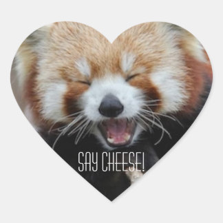 Red Panda - Say Cheese! Heart Sticker