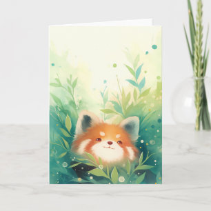 Red Panda Secret World Card