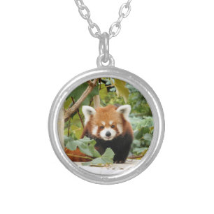 Red Panda Silver Plated Necklace