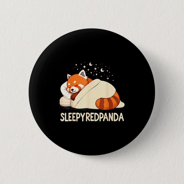 Red Panda Sleep Pajamas  Button (Front)