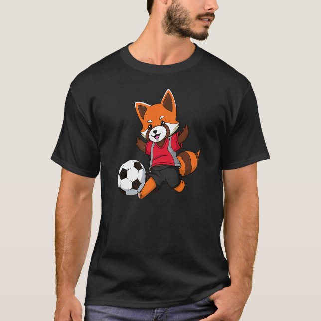 Red Panda Soccer No 3 T-Shirt (Front)
