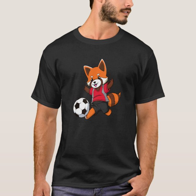 Red Panda Soccer No 3 T-Shirt (Front)