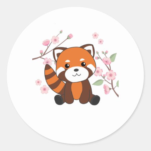 Red Panda Sweet Animals For Kawaii Kawaii Classic Round Sticker