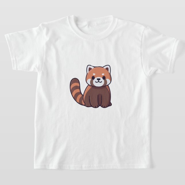 Red panda t shirt design (Laydown)