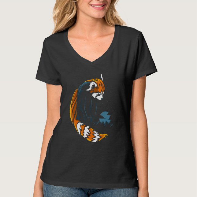Red Panda tattoo style T-Shirt (Front)