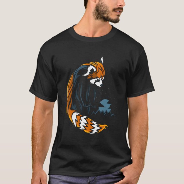 Red Panda Tattoo Style T-Shirt (Front)