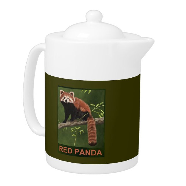 Red Panda Teapot (Left)