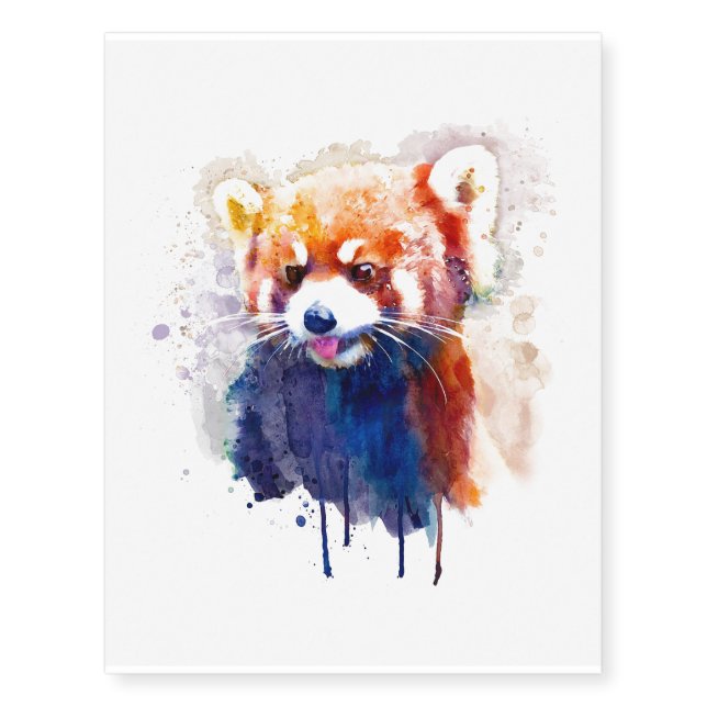 Red Panda Temporary Tattoos (Front)