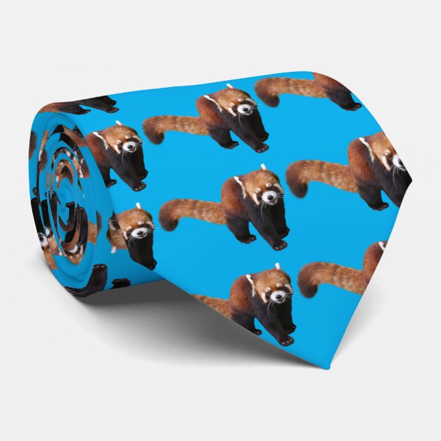 Red Panda Tie (Rolled)