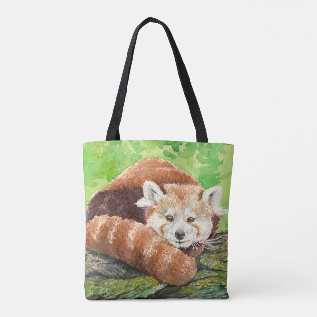 Red panda tote bag (Back)