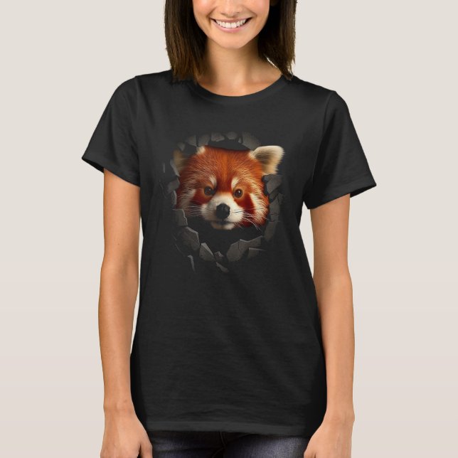 Red Panda Wall Artwork Animal Red Panda T-Shirt (Front)