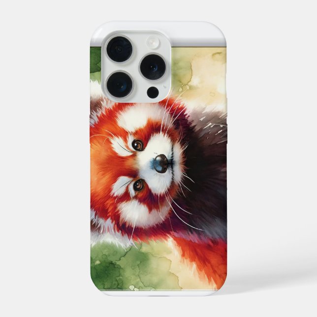 Red Panda Watercolor REF62 - Watercolor iPhone Case (Back)