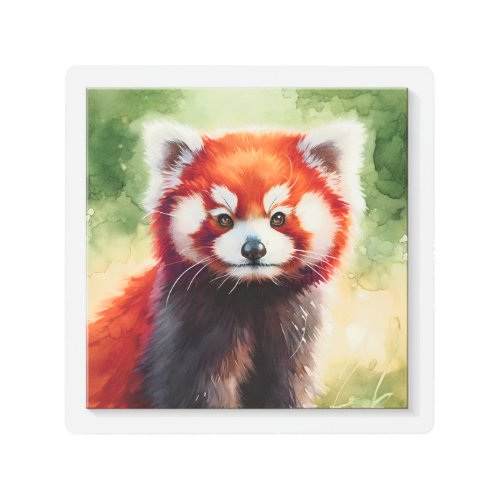 Red Panda Watercolor REF62 _ Watercolor Metal Print