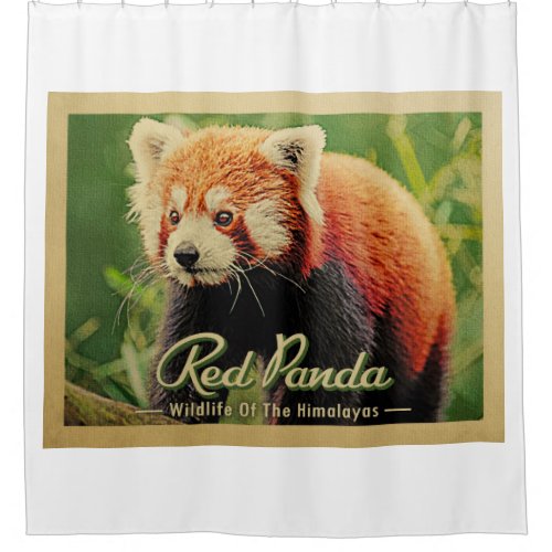 Red Panda _ Wildlife of the Himalayas Shower Curtain