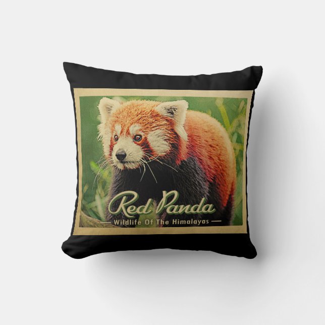 Red Panda - Wildlife Of The Himalayas Throw Pillow (Front)