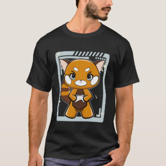 Red Panda With Gamepad Gamer T-Shirt