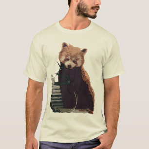 Red Panda with Leaves T-Shirt