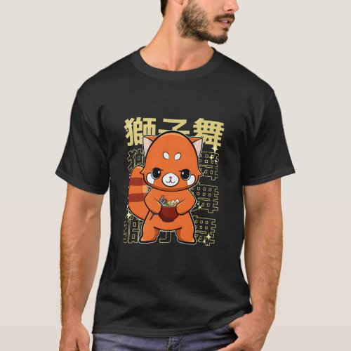 Red Panda With Ra  T_Shirt