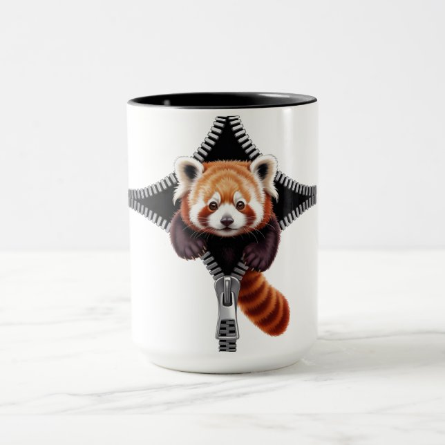 Red Panda with zipper Mug (Center)