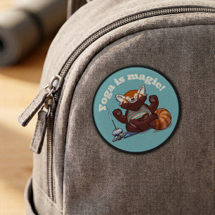Red Panda Yoga Is Magic! Animal Meditation Artwork Patch
