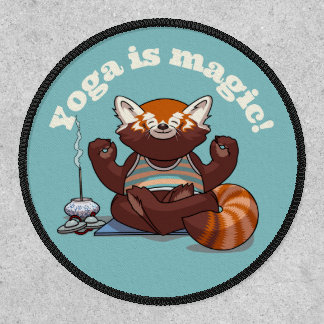 Red Panda Yoga Is Magic! Animal Meditation Artwork Patch