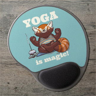 Red Panda Yoga Is Magic! Teacher Yoga Lover Gift Gel Mouse Pad